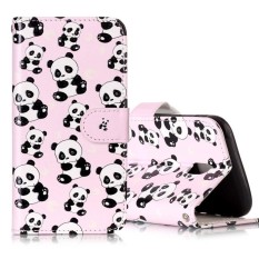 For Samsung Galaxy J5 (2017) (EU Version) Gloss Oil Embossed Panda Pattern Horizontal Flip Leather Case with Holder and Card Slots and Wallet and Photo Frame - intl