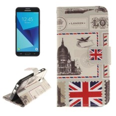 Untuk Samsung Galaksi J7 (2017) (Versi UE) UK Pola Kulit Horisontal Lipat Case dengan Pemegang dan Slot Kartu dan Dompet-Internasional