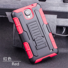 untuk Samsung GALAXY Mega 2 G750a Belt Clip Case Holster Premium Hitam Shockproof Stand Case Merah-Intl