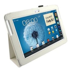 untuk Samsung Galaxy Note 10.1 N8000 N8010 Kasus Sandal Kulit Moonmini Stan-Putih