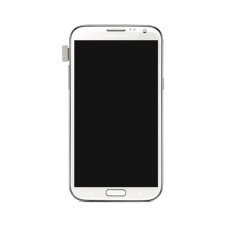 Untuk Samsung Galaxy Note 2 N7100 LCD dengan Bingkai Layar Sentuh Lensa Sentuh Suku Cadang Pengganti Digitizer Putih-Internasional