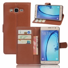 Untuk Samsung Galaxy ON5/ON5 Pro/SM-G5500 Case Cover-Pu Klasik Kulit Gaya Modis Dompet Flip Stand Casing Ponsel-Intl