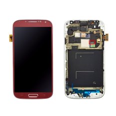 Untuk Samsung Galaxy S4 I337 M919 Layar LCD Layar Sentuh Lensa Sentuh Suku Cadang Pengganti Digitizer Merah
