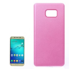 Untuk Samsung Galaksi S6 Sisi +/G928 Lengkeng Tekstur Pasta Kulit PU Kulit + Buah Case (Merah Muda) -Internasional