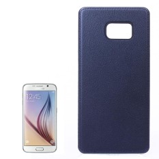 Untuk Samsung Galaksi S6/G925 Lengkeng Tekstur Pasta Kulit PU Kulit + Buah Case (Gelap Biru) -Internasional
