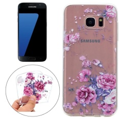 Untuk Samsung Galaxy S7 Berwarna-warni Pola Bunga Merah Muda Tpu Pelindung Case-Intl