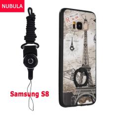 untuk Sam Sung Galaxy S8 Case Penutup Baru Hot Jual Fashion Ultra Tipis 3D Stereo Relief Colorful Painting Soft Kembali Covers/Anti Jatuh Ponsel Cover/Tahan Guncangan Ponsel Case dengan Logam Cincin dan Ponsel Tali (Tower) -Intl