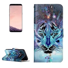 untuk Samsung Galaxy S8 Gloss Minyak Embossed Wolf Pola Case Kulit Horisontal Flip dengan Pemegang dan Slot Kartu dan Dompet dan Photo Frame-Intl