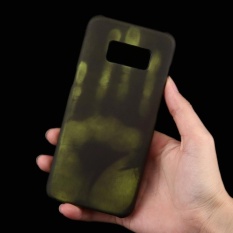 untuk Samsung Galaxy S8 Pasta Kulit + PC Thermal Sensor Perubahan Warna Pelindung Menutupi Belakang Case (Hijau)-Intl