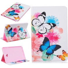 For Samsung Galaxy Tab A 10.1 With S Pen P580 Leather PU Case Flip Folio Wallet Stand Cover - Butterflies - intl