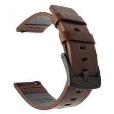 For Samsung Gear S3 Frontier Classic Watch Band, TRUMiRR 22mm Oily Leather Smart Watch Band Quick Release Wrist Strap for Gear 2 Neo Live, Moto 360 2 46mm Men, Pebble Time, LG G Watch Urbane, Vector - intl