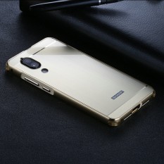 For Sharp Aquos S2 Anti-Knock Case Plating Metal Frame Wiredrawing with Brushed Back Cover Hard Case for Sharp Aquos S2 Casing - intl
