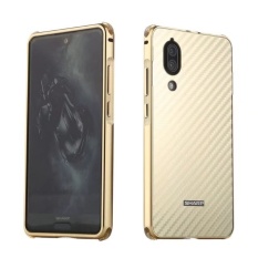 untuk Sharp AQUOS S2 Phone Case Aluminium Bingkai Logam Bumper Corner Shockproof Plastik Tekstur Serat Karbon Back Cover Handphone Casing untuk Sharp S2 Logam Gambar Kawat Perumahan Telepon-Intl
