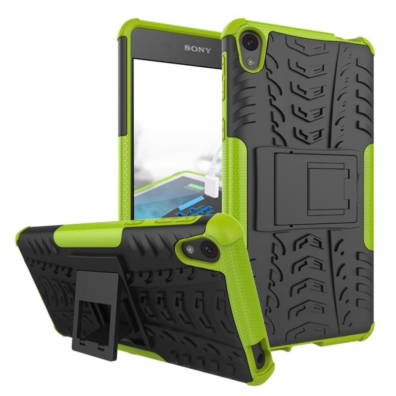 ZZOOI Untuk Sony Xperia E5 Case Berat Tugas Pelindung Anti Guncangan Kasar Karet Silikon Keras Belakang