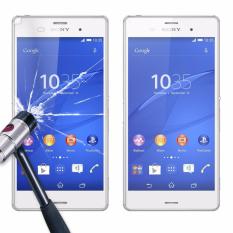 FOR Sony Xperia Z3 Depan dan Belakang Anti Gores Kaca Film Pelindung Layar
