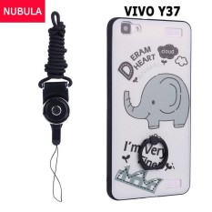 Untuk VIVO Y37 Case Sarung Baru Panas Jual Modis Ultratipis 3D Stereo Pereda Warna-warni Lukisan Lembut Kembali Sarung /Anti Jatuh Ponsel Sarung/Tahan Guncangan Ponsel Case dengan Logam Cincin dan Ponsel Tali (Warna: c7)-Internasional