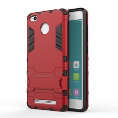 Untuk Xiaomi Redmi 3 S/3X/3 Pro Iron Manusia Case Penyangga Penahan Keras Belakang Telepon Case Robot pelindung Pelindung Hibrida Kasar Anti-Crash Sarung-Internasional