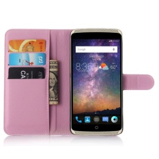 untuk ZTE AXON Lux/AXON Elite Flip Kulit dengan Deluxe Kartu Kredit Flip Cover Case Ponsel Case (Pink) -Intl