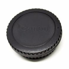 Front Cover & Rear Lens Cap for Canon Penutup Lensa Kamera s0979 - Hitam