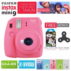 Fujifilm Instax Mini 9 Kamera Polaroid Instant Flamingo Pink Free 1 Pack Camera Film