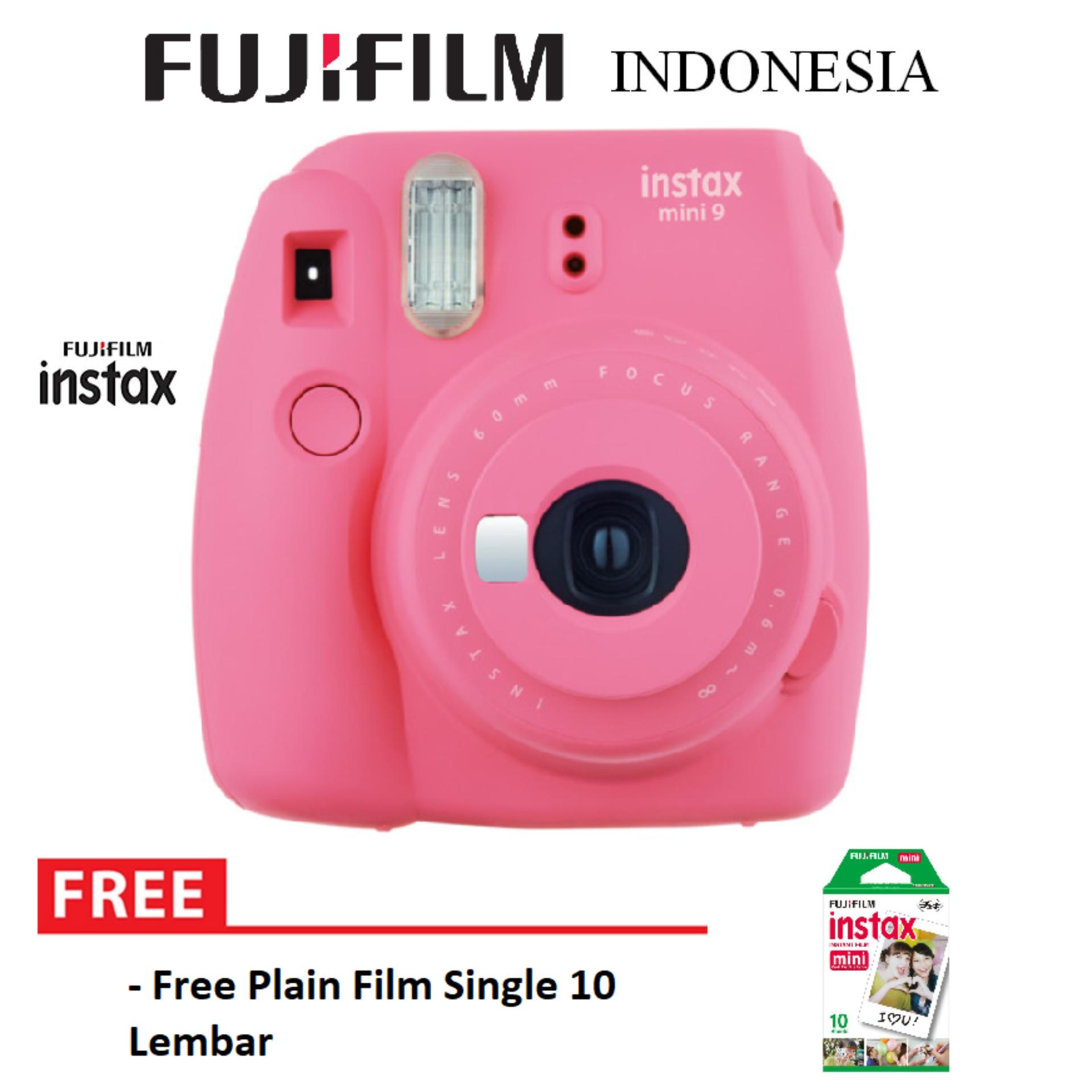Fujifilm Instax Polaroid Camera Mini 9 Paket Standard - Flamingo Pink
