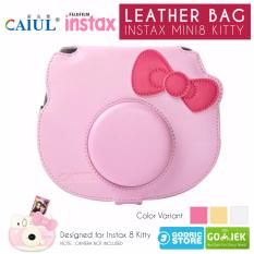 Fujifilm Leather Bag Polaroid Instax Mini 8 Hello Kitty Tas Case Kamera - Pink