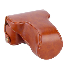 Fujifilm X-A2 XA2 / X-A1 XA1 / X-M1 XM1 Leather Bag/Case/Tas Kamera - Coklat Muda