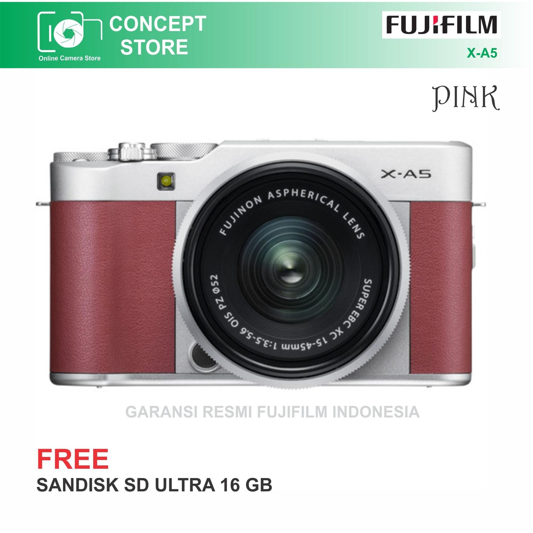 Pricelist Kamera Mirrorless Terbaik Untuk Video Termurah Oktober 2018 Fujifilm X A5 KIT 15 45mm Pink Resmi