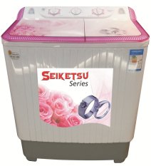 Fujitec Mesin Cuci 2 Tabung 8Kg WM-981MS - Putih-Pink