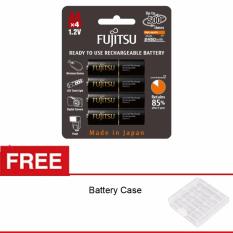 Fujitsu Battery AA PRO Rechargeable 2450mAH isi 4, Free Battery Case