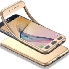 Tubuh Penuh Case untuk Samsung Galaxy J5 Prime Lembut TPU Matte Finish Slim Cover 2 In 1 Cakupan Penuh Perlindungan dengan Pelindung Layar Anti Gores (Emas) -Intl