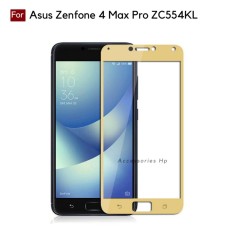 Full Cover Tempered Glass Warna Screen Protector for Asus Zenfone 4 Max Pro ZC554KL - Gold