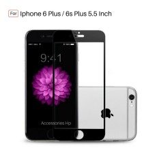 Full Cover Tempered Glass Warna Screen Protector for Iphone 6 Plus / 6s Plus 5.5 inch - Black