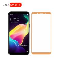 Full Cover Tempered Glass Warna Screen Protector for OPPO F5 - Gold