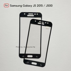 Full Cover Tempered Glass Warna Screen Protector for Samsung Galaxy J5 2015 / J500 - Black