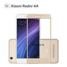 Full Cover Tempered Glass Warna Screen Protector for Xiaomi Redmi 4A - Gold