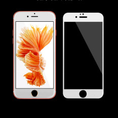 Penuh Ditutupi Melengkung Pelindung Layar Anti Gores untuk Apple IPhone 6/6 S (Putih)