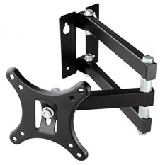 Full Motion RV TV Wall Mount Bracket Low Profile untuk Sebagian Besar 10-27 Inch Hingga VESA 100X100 dari 4 K LCD LED Dell Asus Acer LG AOC 12 16 19 24 Inch Kecil Monitor Komputer Wall Mount VESA Swivel Beban 25lbs-Intl