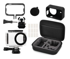 Penuh Pelindung Kit Bag Waterproof Perumahan Case Side Frame Cover Silicone Shell untuk Xiaomi Mijia 4 K Mini Kamera- INTL