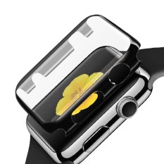 Sepenuhnya Cakupan Jam Tangan Layar Pelindung Cangkang Buah Pelapisan Tahan Abrasi Tahan Gores Tutup Pelindung dengan Bemper untuk Apple jam Tangan IWatch Seri 2 42 Mm Hitam-Internasional