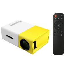 FW1S YG300 LED Projector 1080P Projection Machine with USB HD AV TF Card Slot Mini Pocket Remote Controller for Smartphone Laptop PC UK Plug - intl