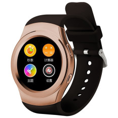 G3 MTK2502 Full Circular Bluetooth Smartwatch SIM GPRS Fashion Smart Watch (Emas)