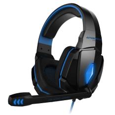 G4000 Pro Gaming Headset Stereo Suara 2,2 Juta Wired Headphone (Hitam Biru)-Intl
