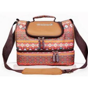 Beli sekarang Gabag Ethnic Borneo Breastmilk Cooler Bag Dapat 2 Ice Gel - Cokelat terbaik murah - Hanya Rp209.530