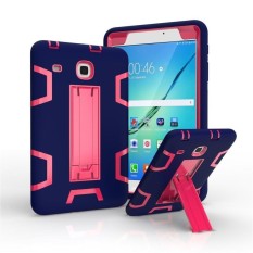 Galaksi TAB E 8.0 Case. Tab E 8.0 Case. 3 Dalam 1 Hibrida Armorshockproof Penuh Badan Pelindung Stand Penyangga Case untuk Samsung Galaksi TAB E 8.0-Inci SM-T377 (Angkatan Laut + Mawar) -Internasional