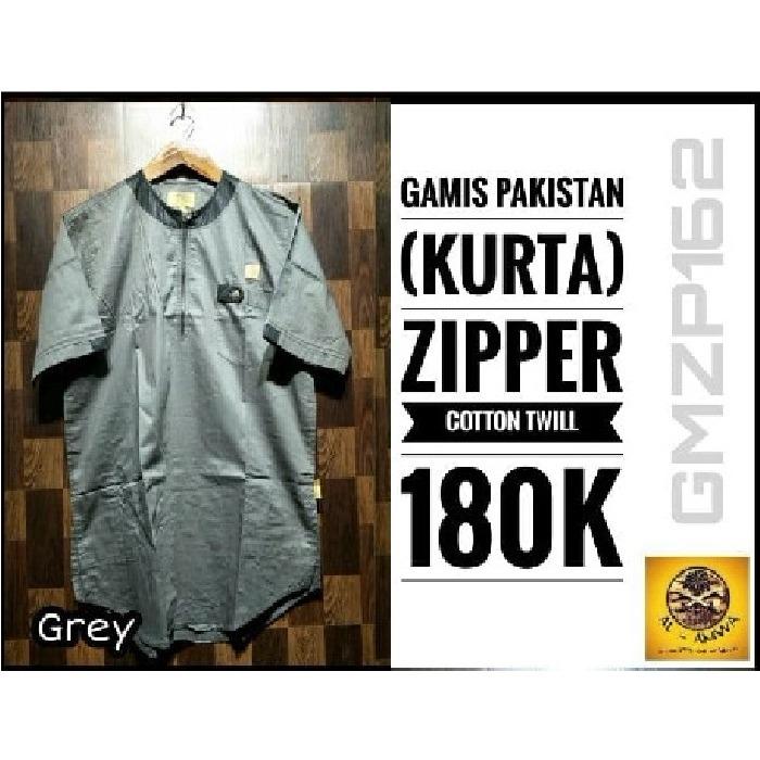 Gamis Kurta Zipper / Baju Gamis / Gamis Kurta / Baju Koko / Koko Kurta / Kemeja Koko / Busana Muslim Pria / Kurta Pakistan AL Amwa