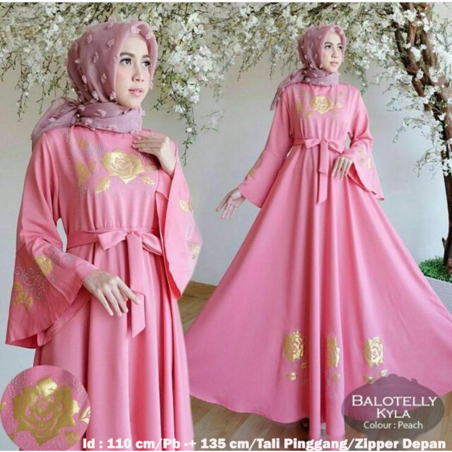 Gamis Kyla Syari Dusty Pink