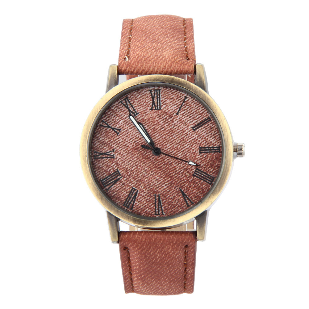 Gaun Wanita Jam Tangan Jam Tangan Atasan Vintage Gelang Kuarsa Jam Tangan Og Kopi