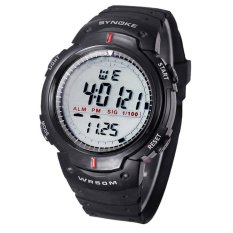 GE Unisex Waterproof Digital LCD Alarm Tanggal Mens Militer Sport Analog Watch (Hitam) (Hitam) -Int'l-Intl