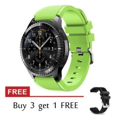 GEAR S3 Frontier/klasik Gelang Jam, 22mm Soft Silicone Galaxy Gear S3 Watch Penggantian Gelang Tali untuk GEAR S3-Intl